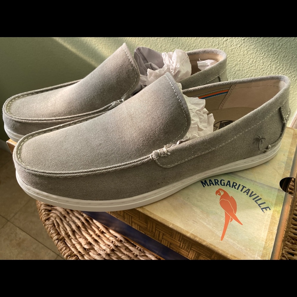 Margaritaville Camilo Grey Canvas Loafers